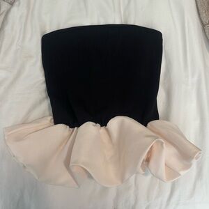 Vici peplum strapless top